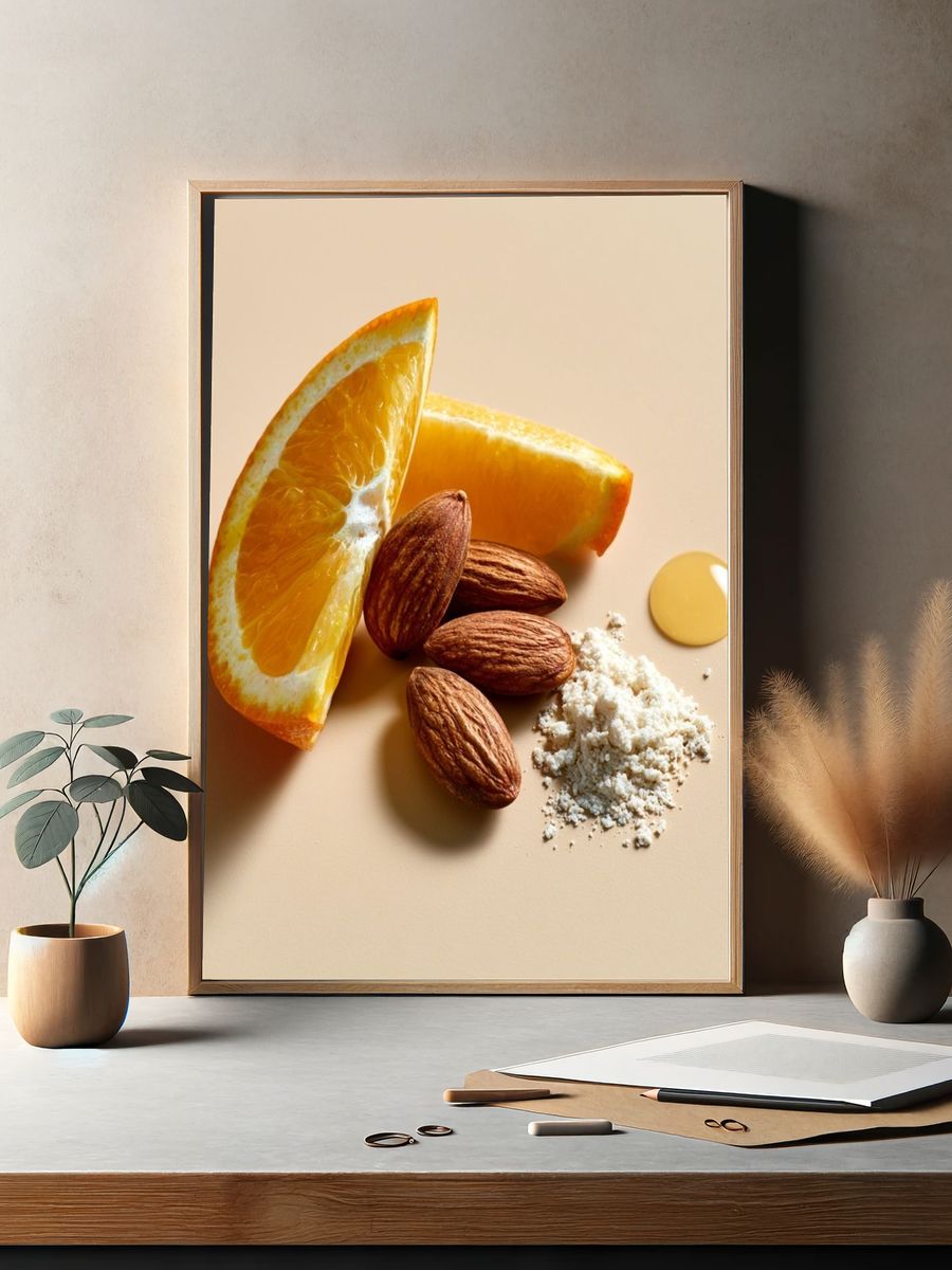 Orange and Almond Still Life Poster. — room view 2