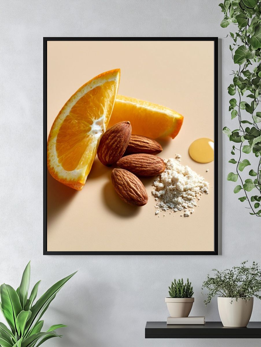 Orange and Almond Still Life Poster. — room view 4