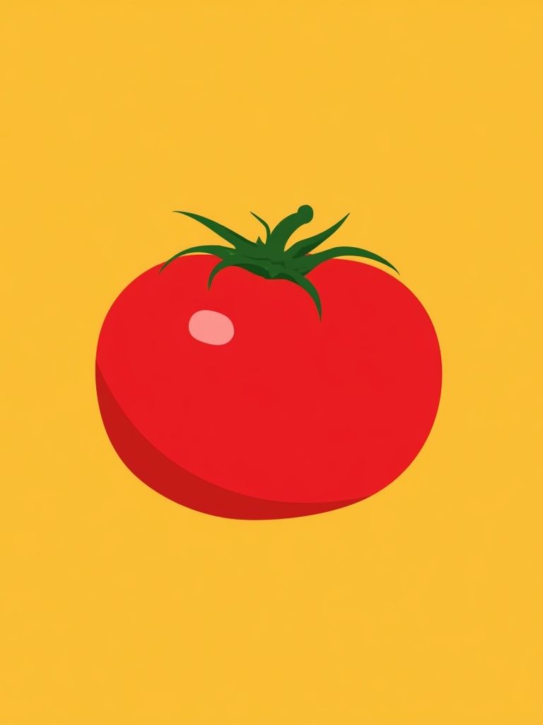 Tomato Minimalist Print. poster — food-drink art