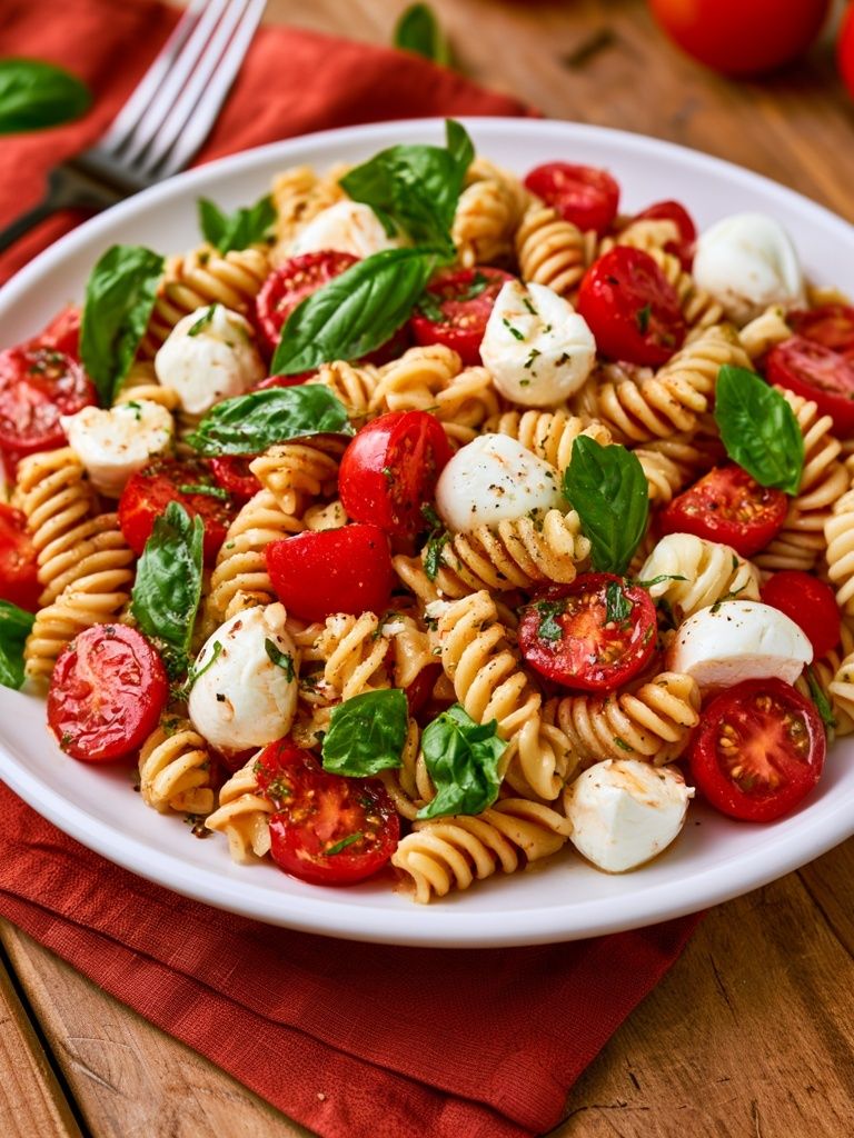Caprese Pasta Salad Print. poster — food-drink art