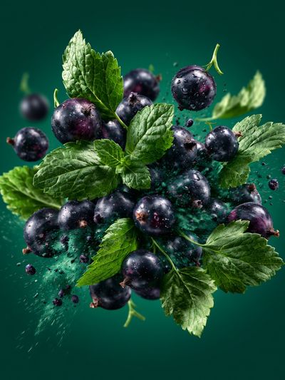 Blackcurrant Mint Still Life Poster.
