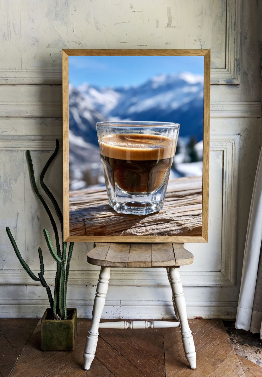 Mountain Espresso Photography Poster. — room view 1