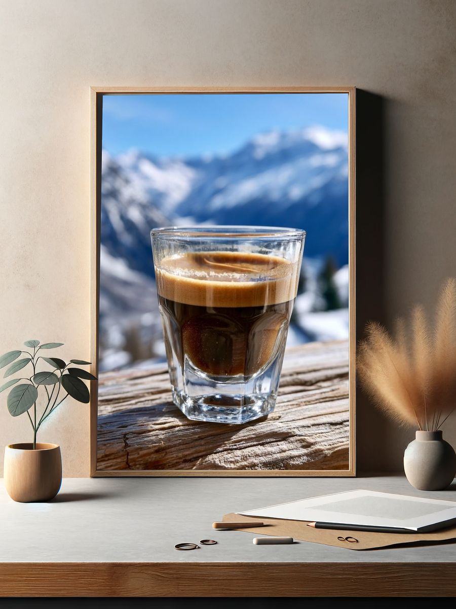 Mountain Espresso Photography Poster. — room view 2