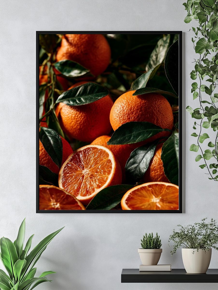 Citrus Still Life Photography Poster. — room view 4