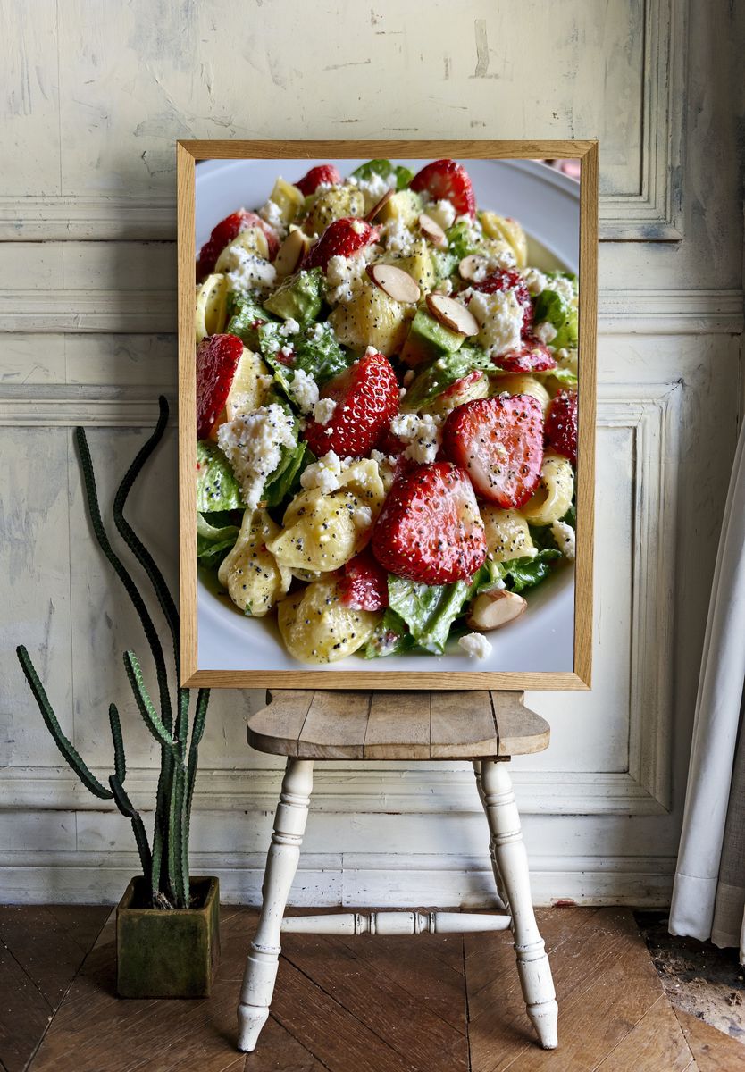 Strawberry Avocado Salad Print. room preview