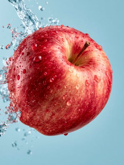 Splashing Apple Photography Poster.