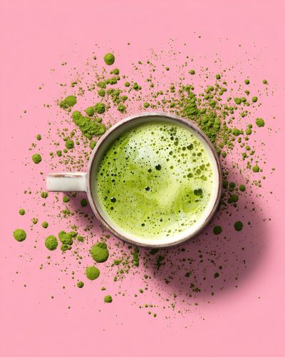 Matcha Latte Still Life Poster.
