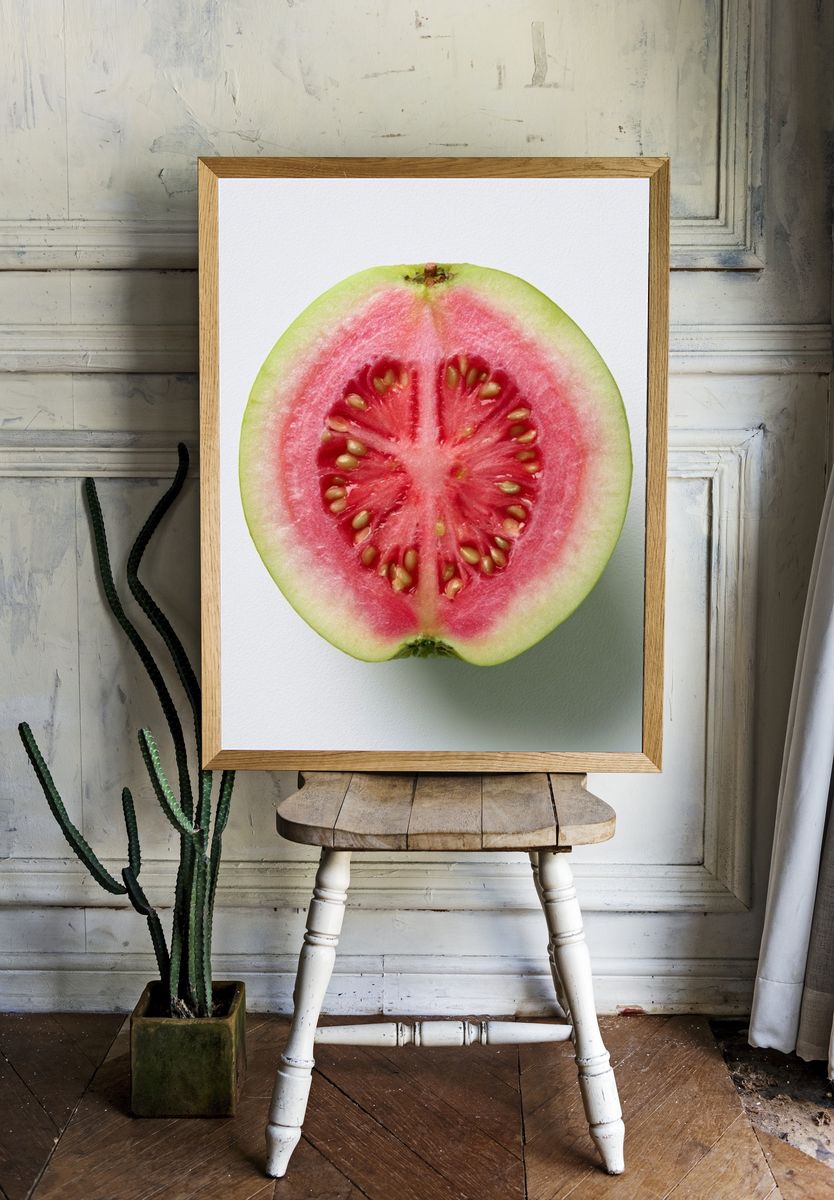 Pink Guava Still Life Print. — room view 1
