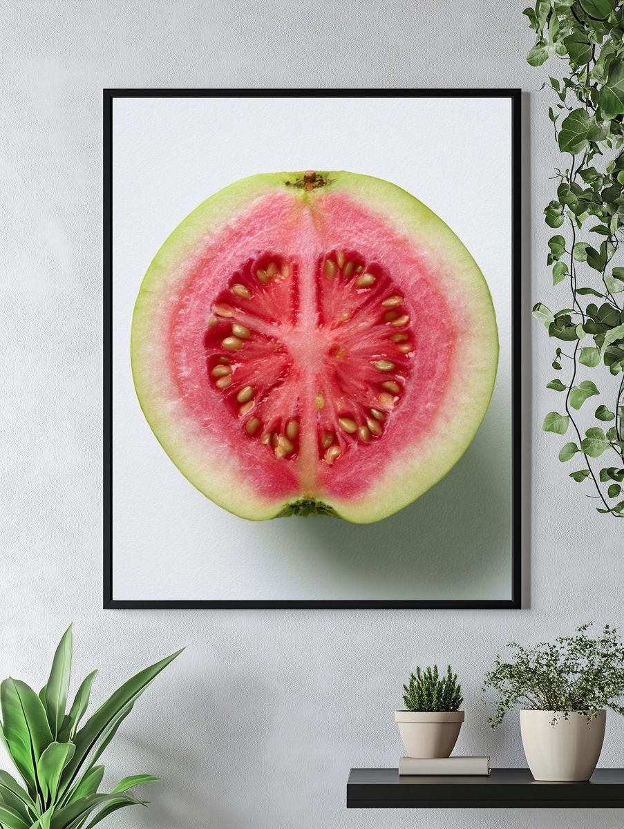 Pink Guava Still Life Print. — room view 4