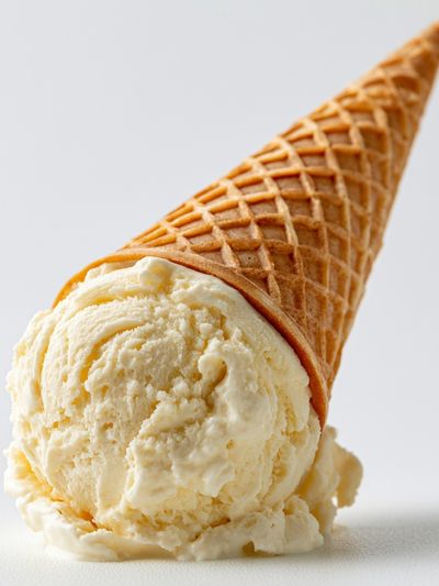 Vanilla Ice Cream Cone Photography Poster.