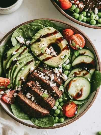 Avocado Salad Bowl Photography Poster.