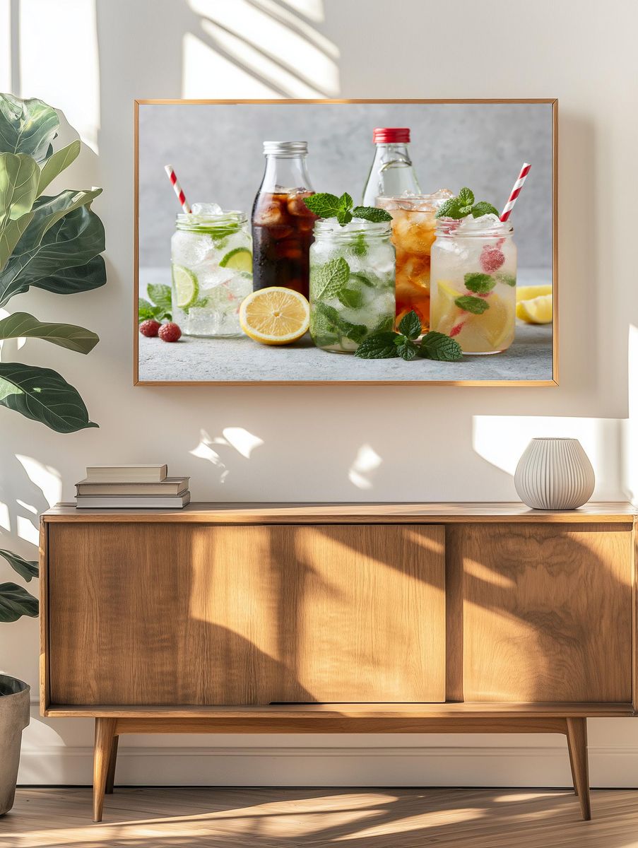 Fresh Citrus Drinks Food-Drink Poster. — room view 3