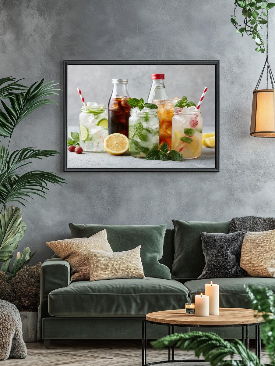 Fresh Citrus Drinks Food-Drink Poster. — room view 4