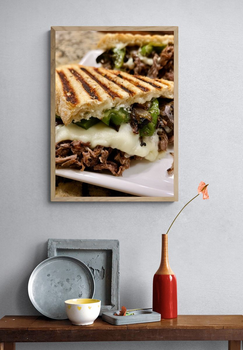 Grilled Cheesesteak Sandwich Print. — room view 3