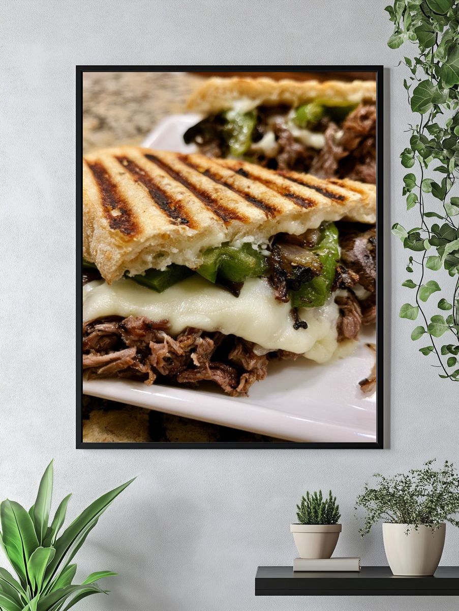 Grilled Cheesesteak Sandwich Print. — room view 4