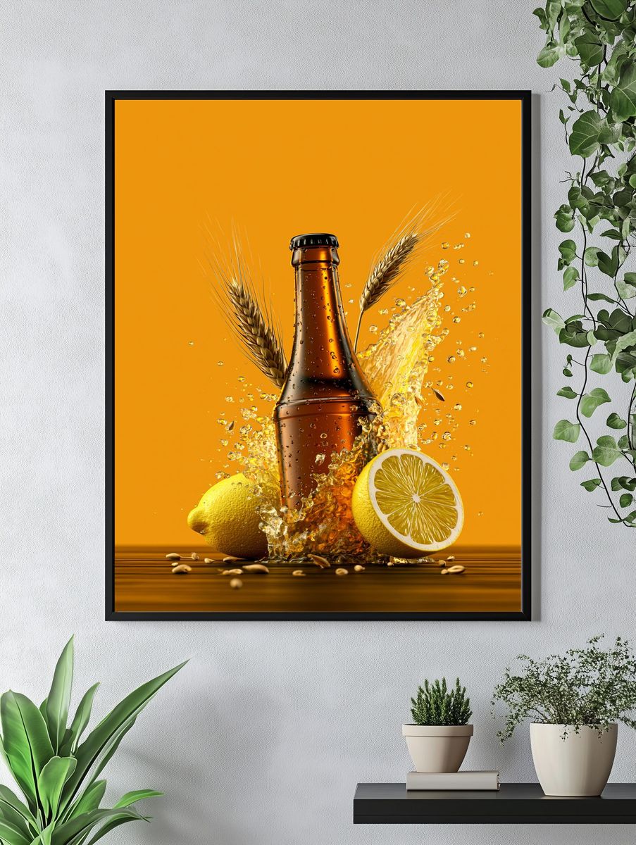 Citrus Beer Splash Poster. — room view 4