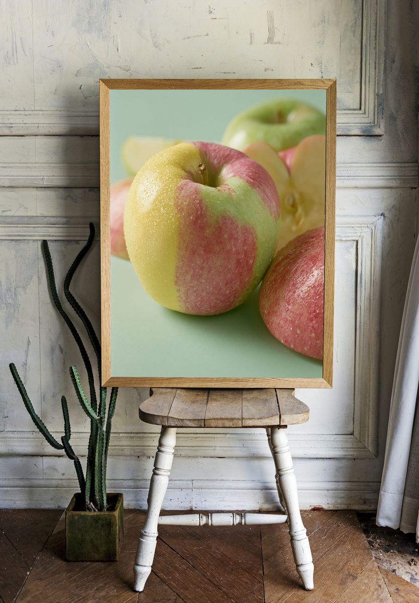 Pastel Apples Photography Poster. room preview
