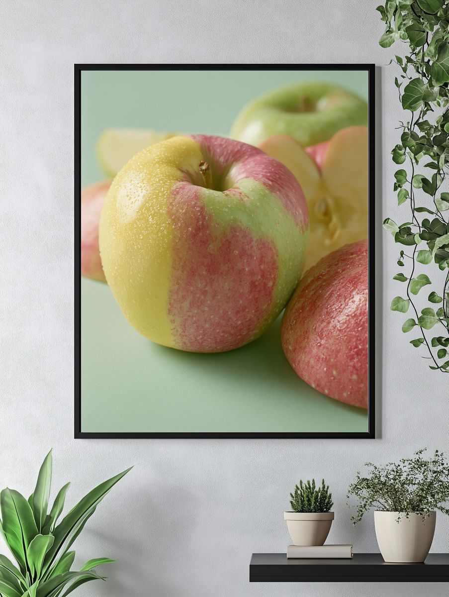 Pastel Apples Photography Poster. — room view 4
