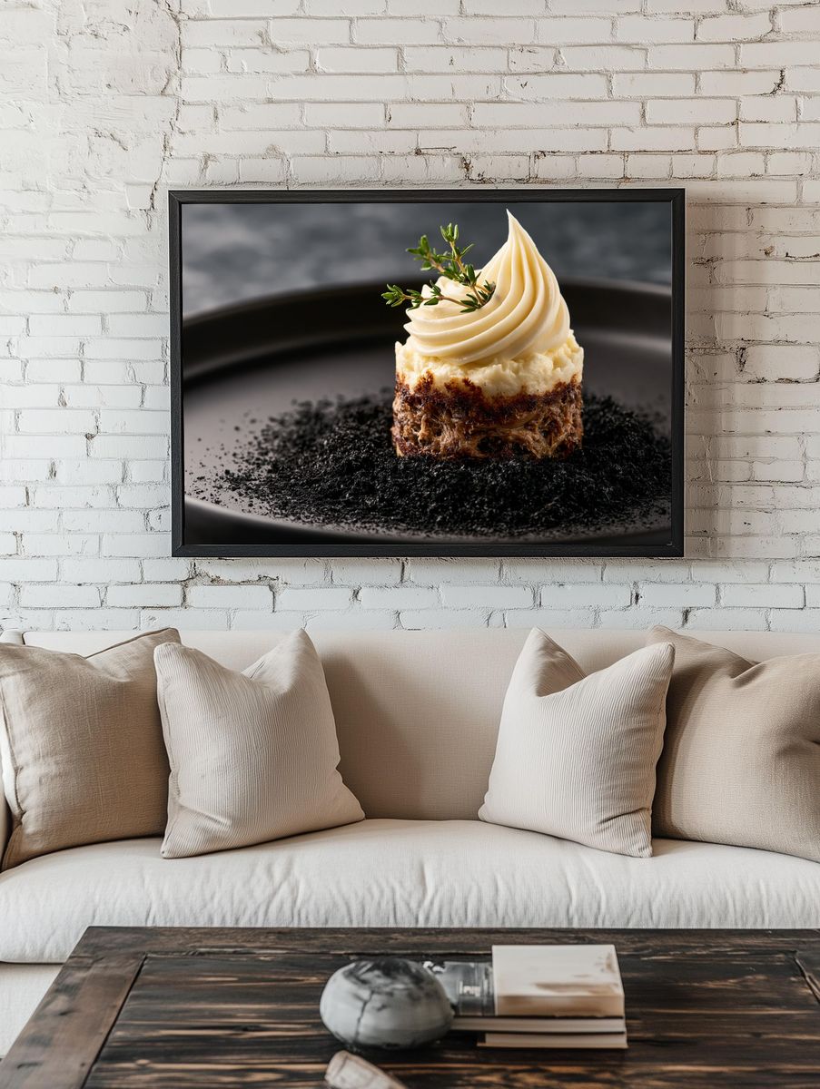 Gourmet Dessert Plating Photography Poster. room preview