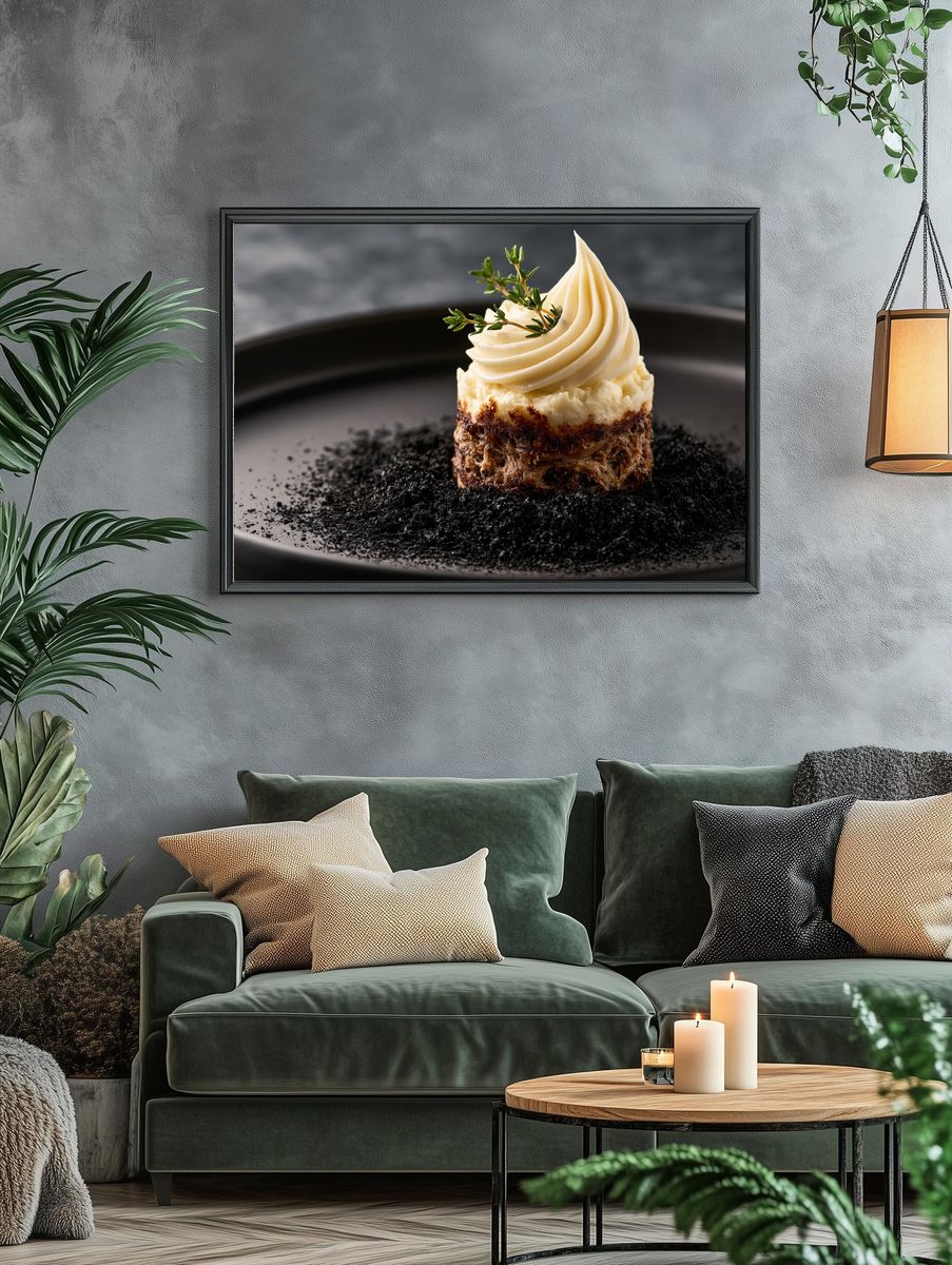 Gourmet Dessert Plating Photography Poster. — room view 4
