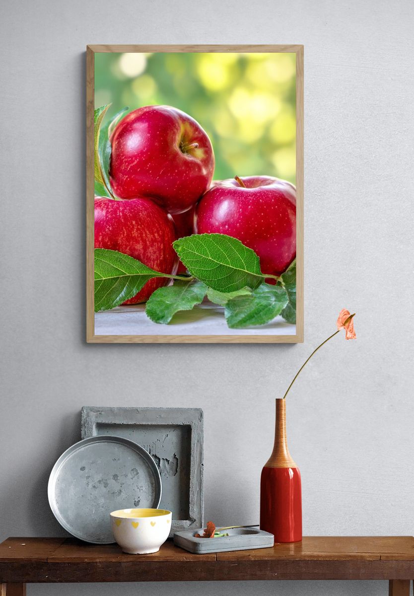 Red Apples Still Life Poster. — room view 3