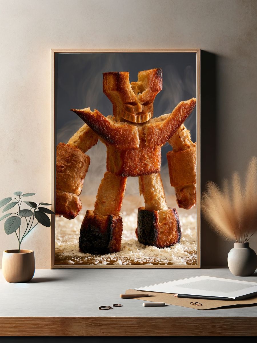 Bread Monster Photography Poster. — room view 2
