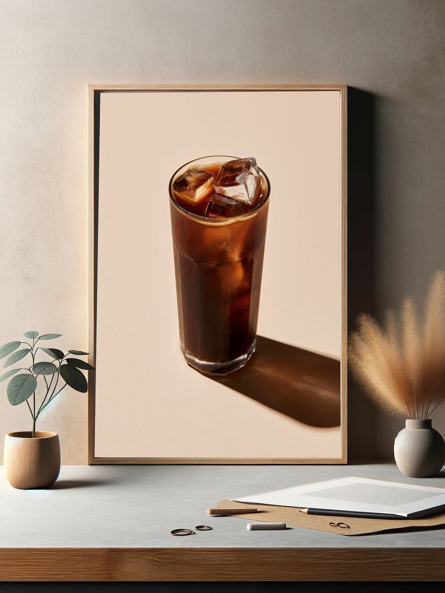 Iced Coffee Still Life Poster. — room view 2