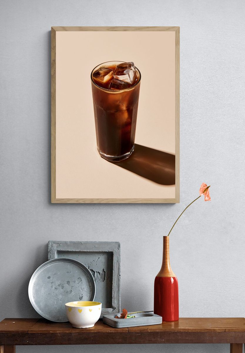 Iced Coffee Still Life Poster. — room view 3