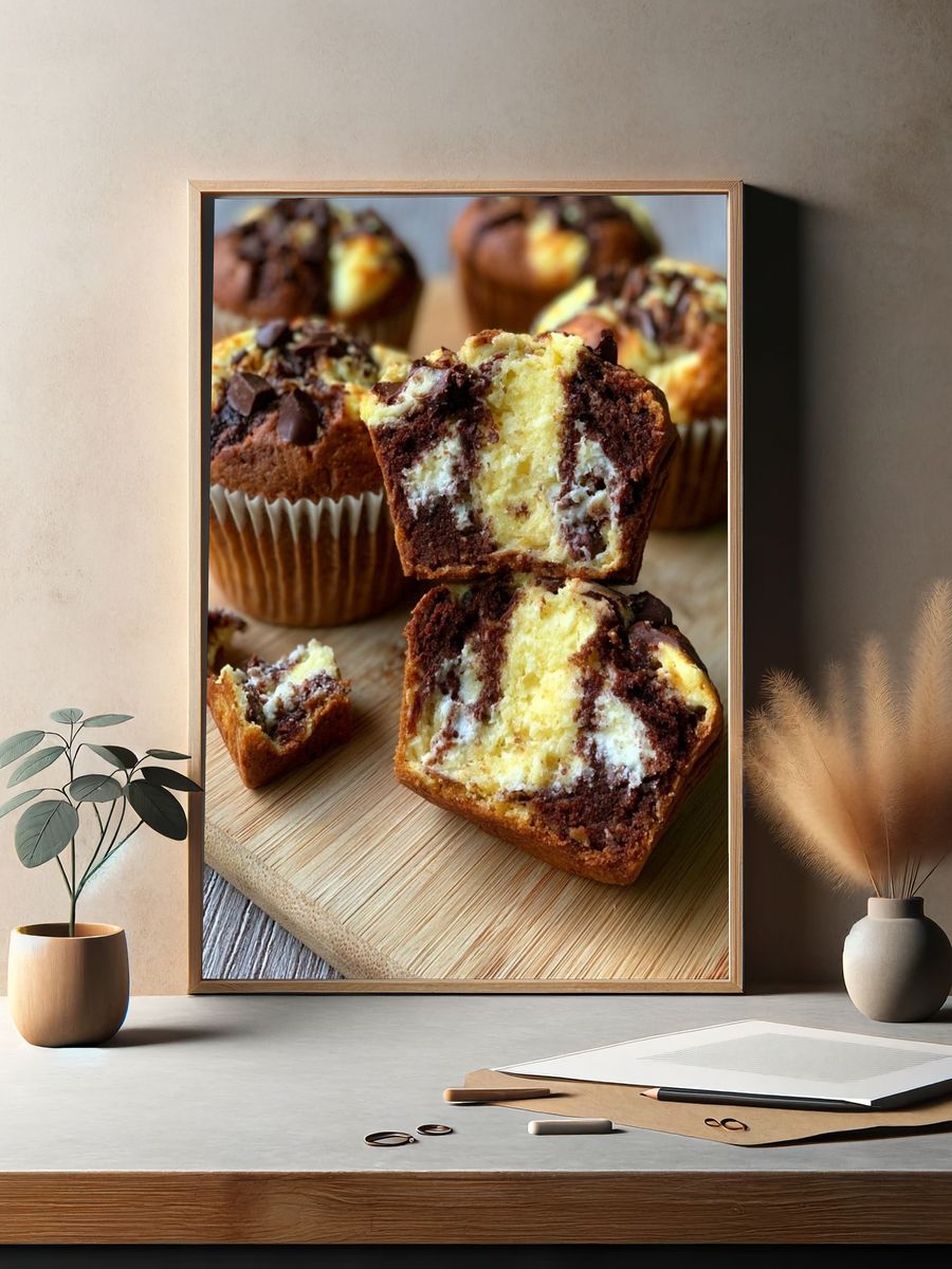 Marble Chocolate Muffins Food Poster. — room view 2