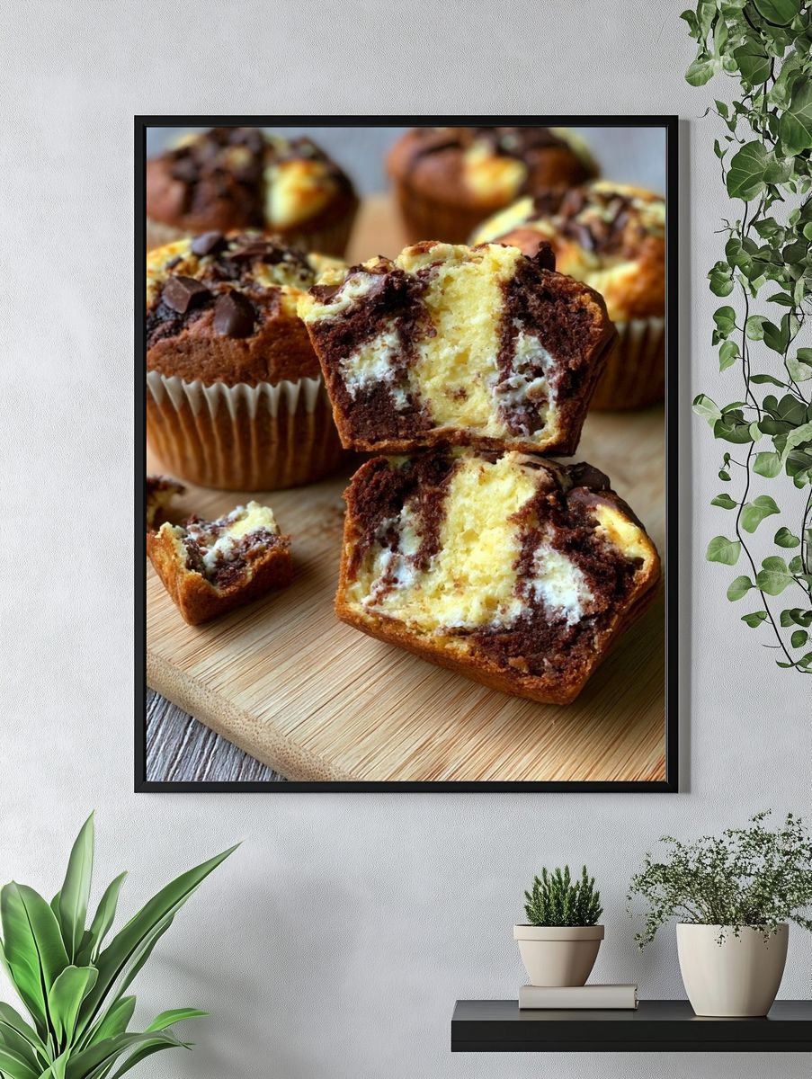 Marble Chocolate Muffins Food Poster. — room view 4