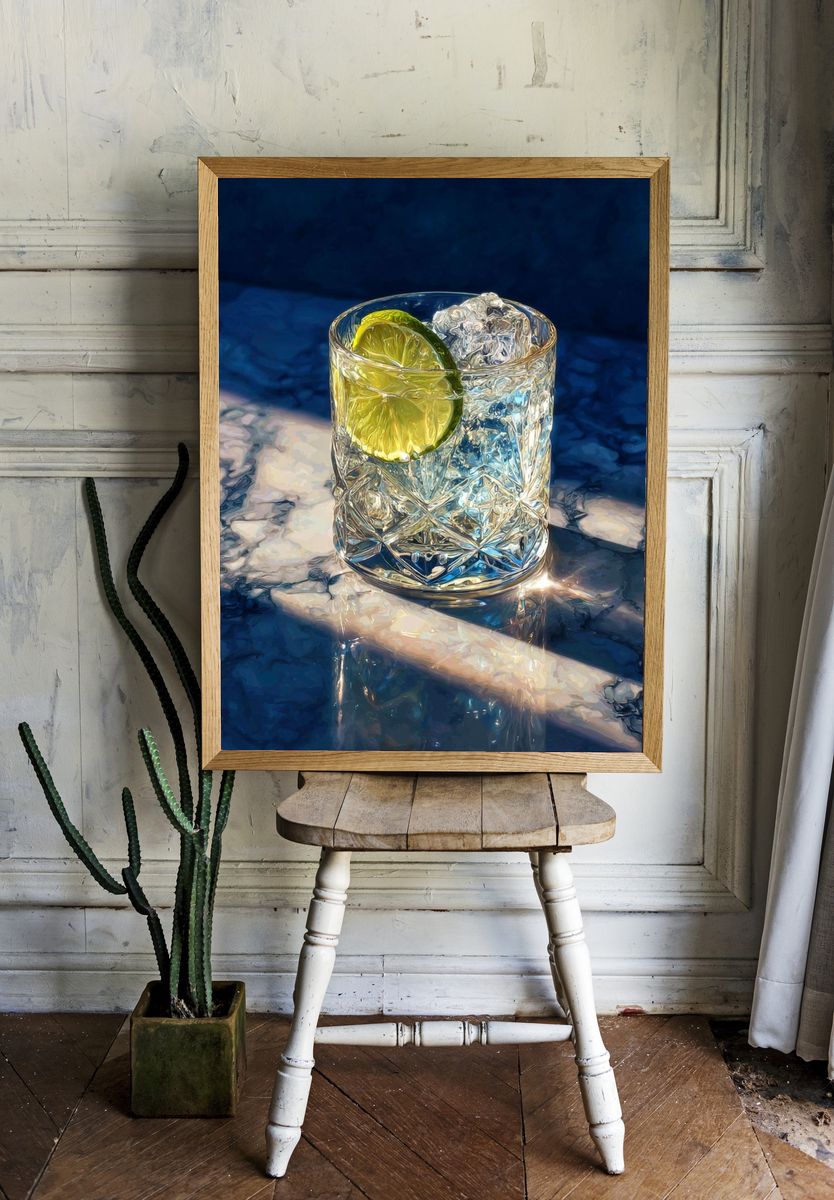 Lime Cocktail Still Life Poster room preview