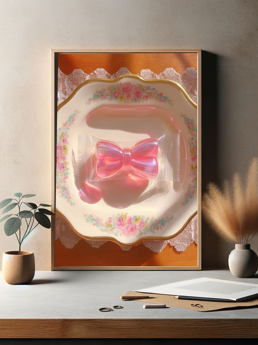 Pink Candy Still Life Poster. — room view 2