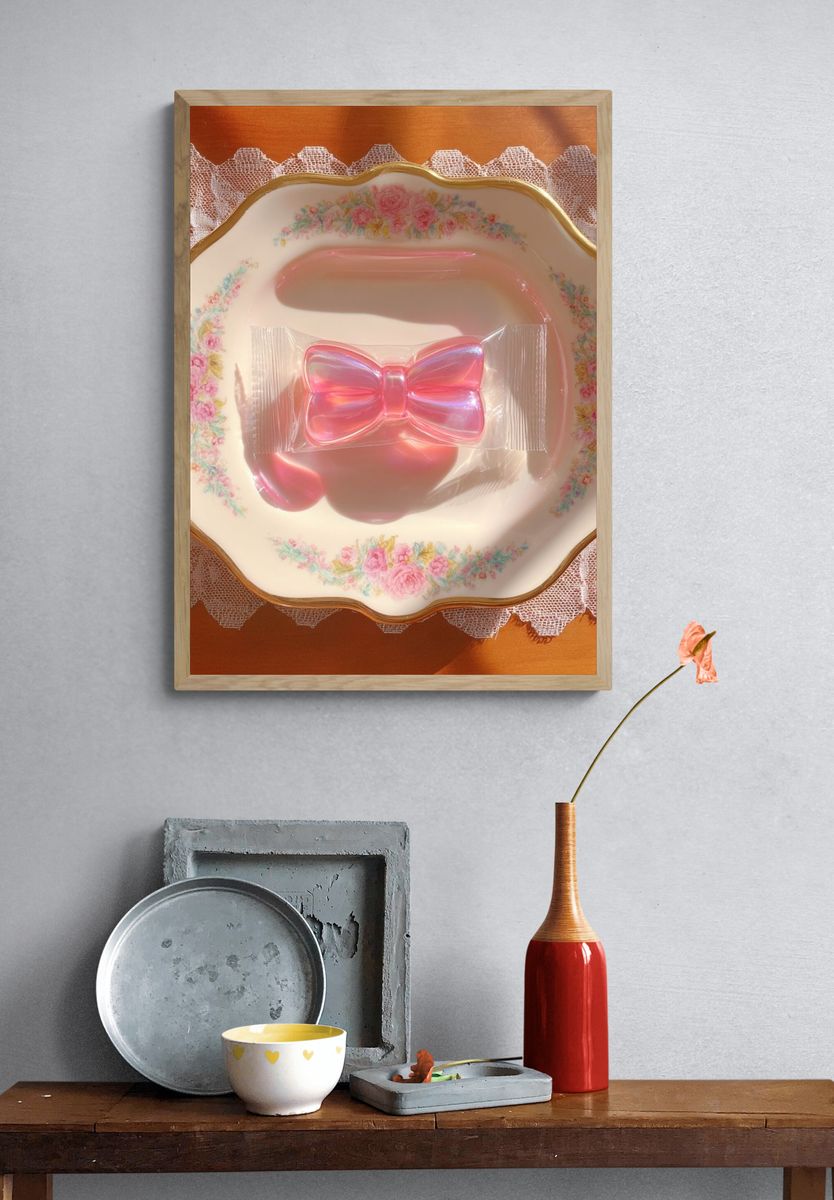 Pink Candy Still Life Poster. — room view 3