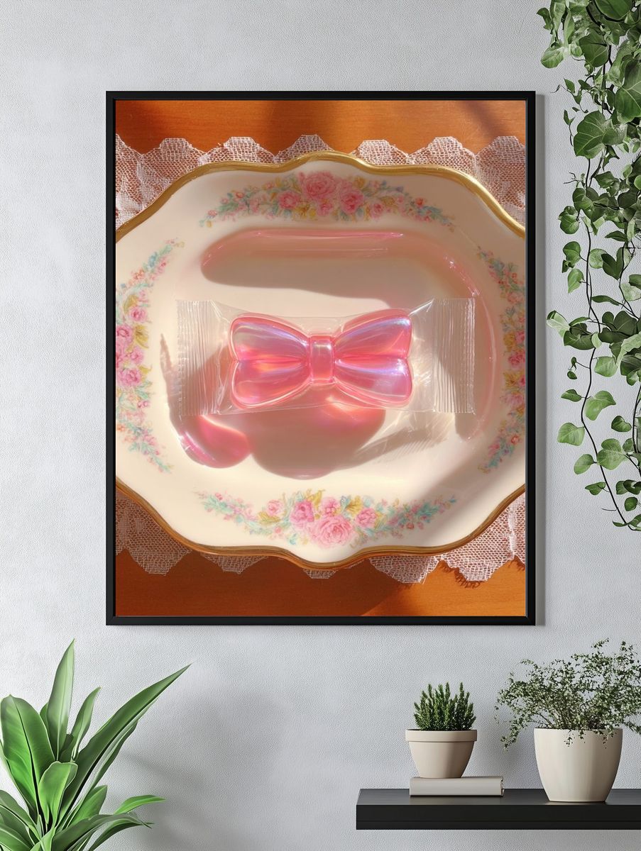 Pink Candy Still Life Poster. — room view 4