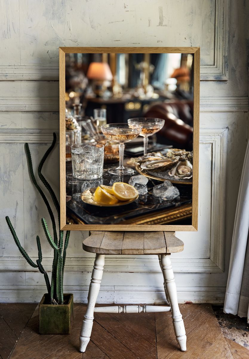 Oyster Cocktail Still Life Poster room preview