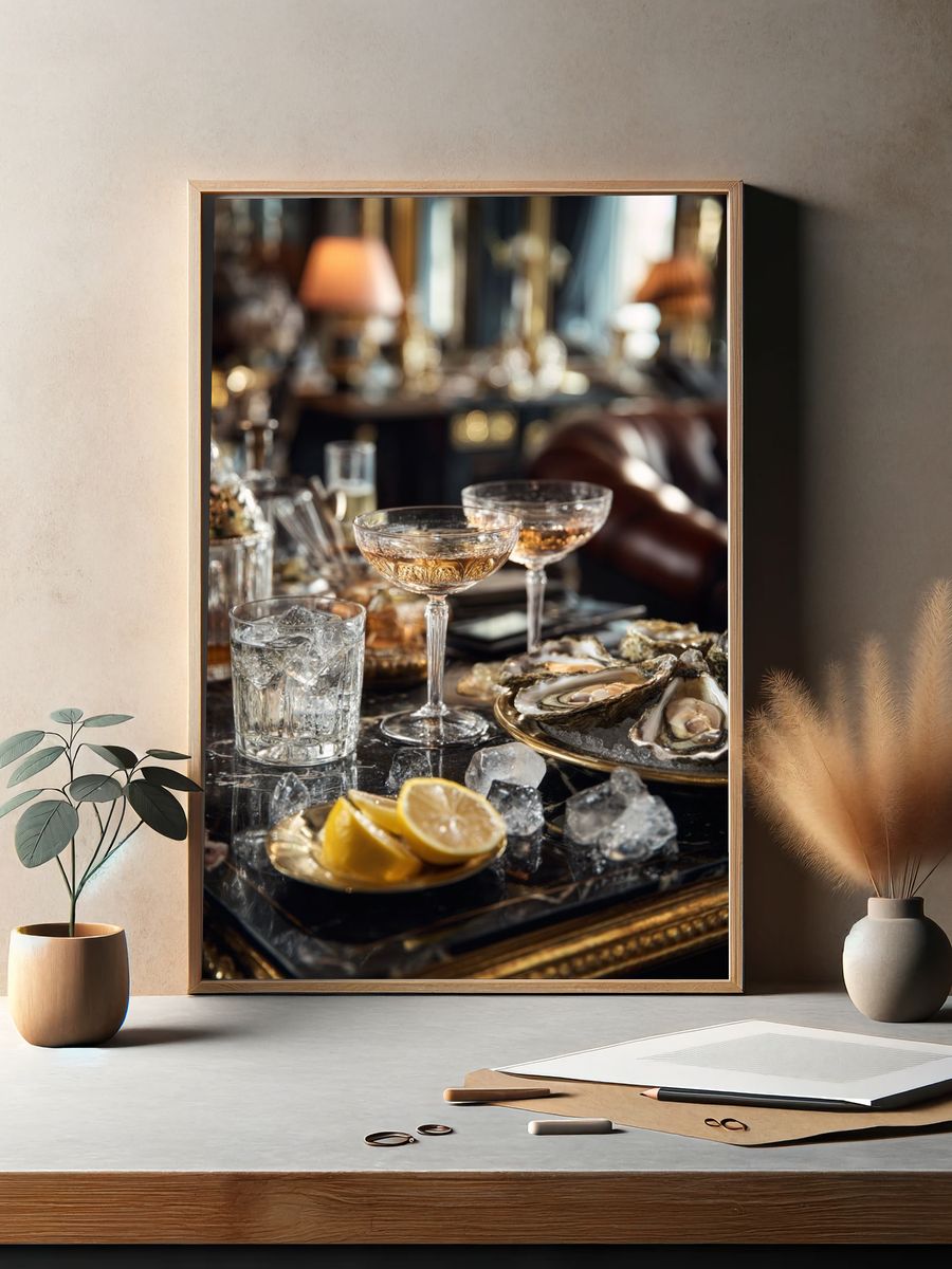 Oyster Cocktail Still Life Poster. — room view 2