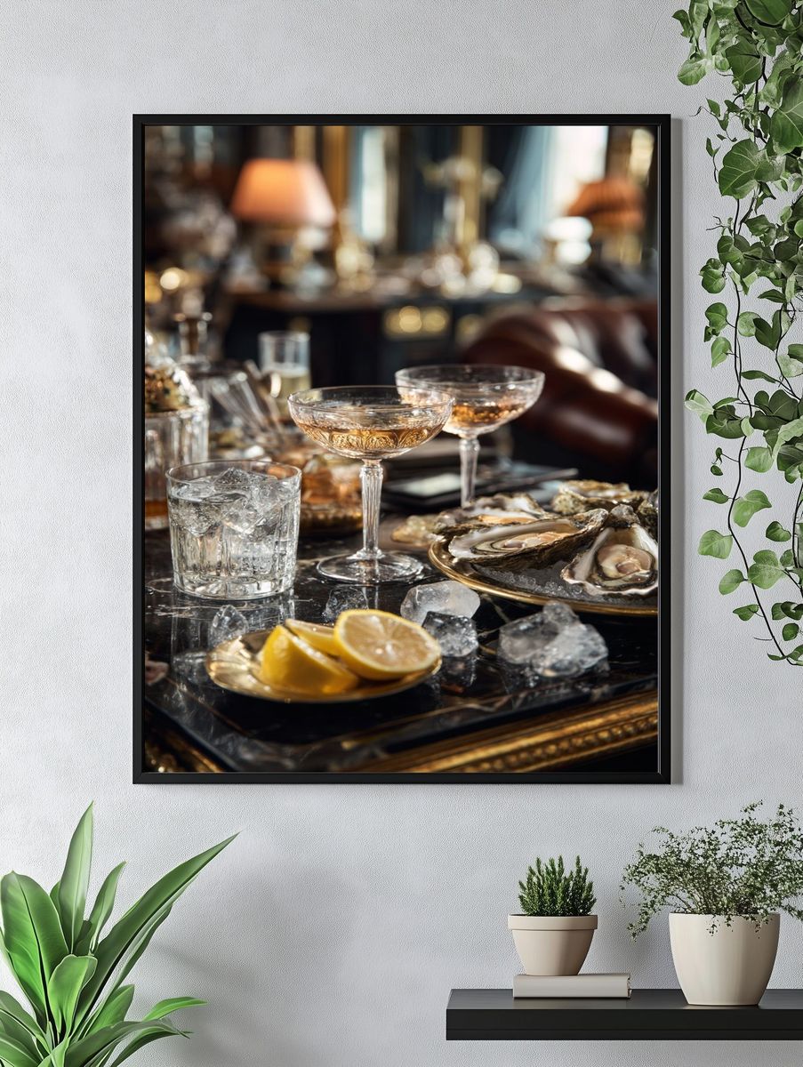 Oyster Cocktail Still Life Poster. — room view 4