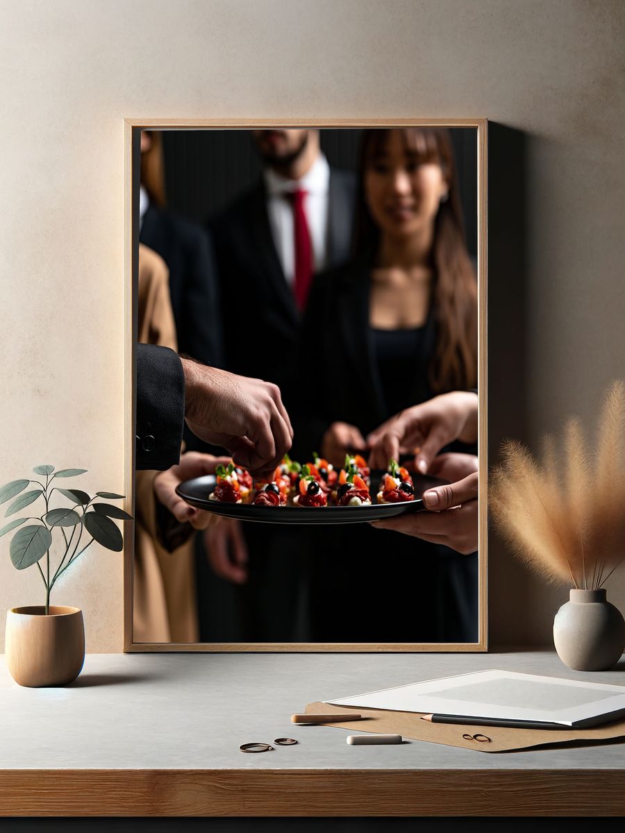 Elegant Cocktail Party Photography Poster. — room view 2