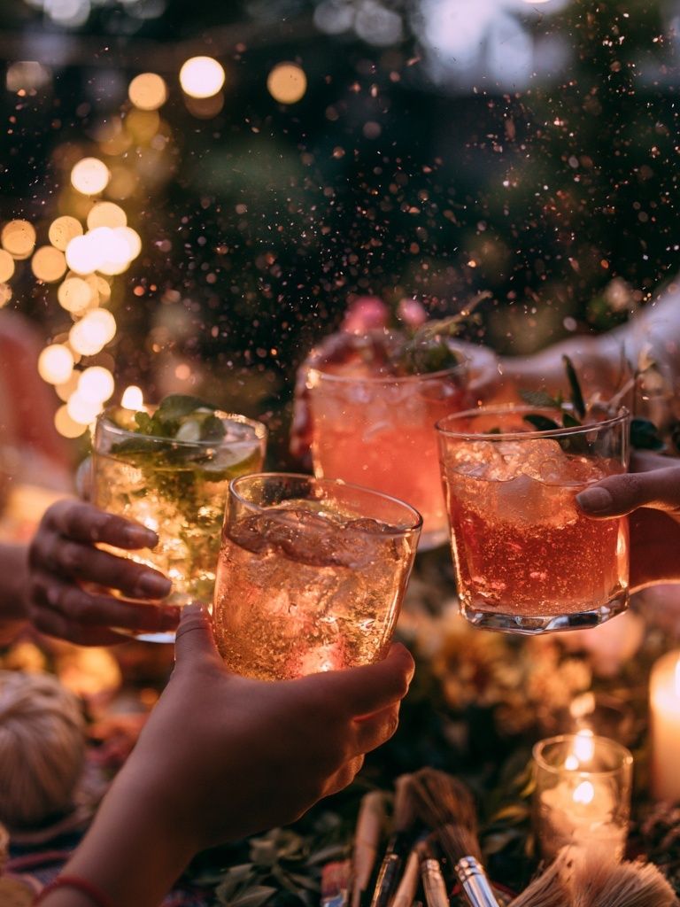 Cocktail Toast Photography Poster. poster — food-drink art