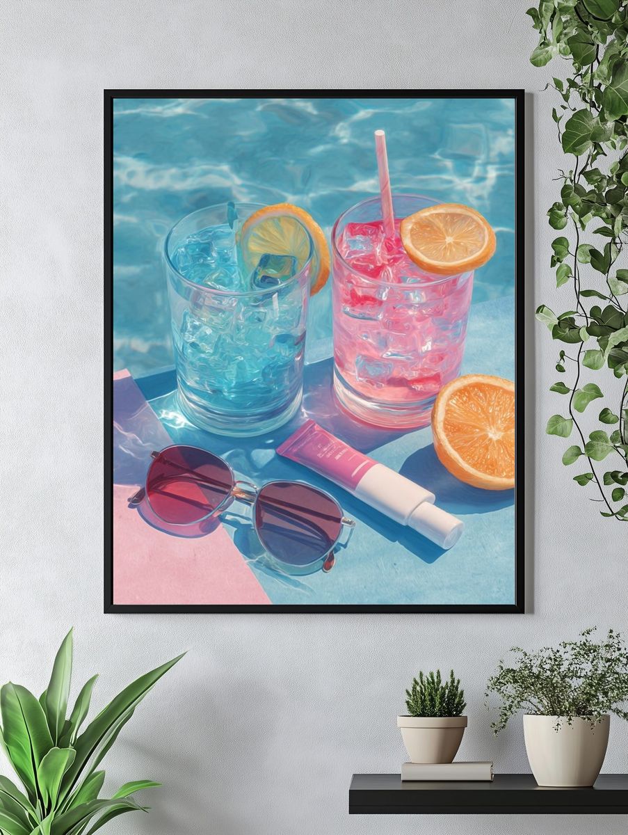 Poolside Summer Still Life Poster. — room view 4