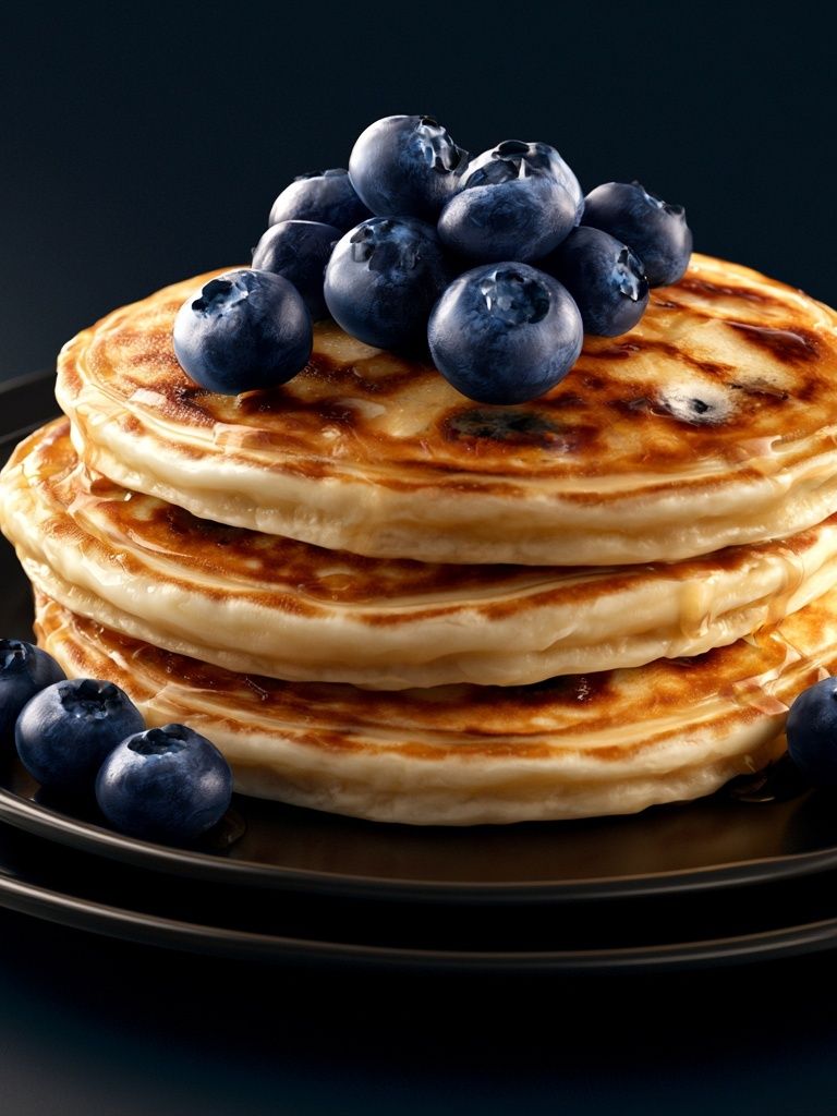 Blueberry Pancakes Food-Drink Poster. poster — food-drink art