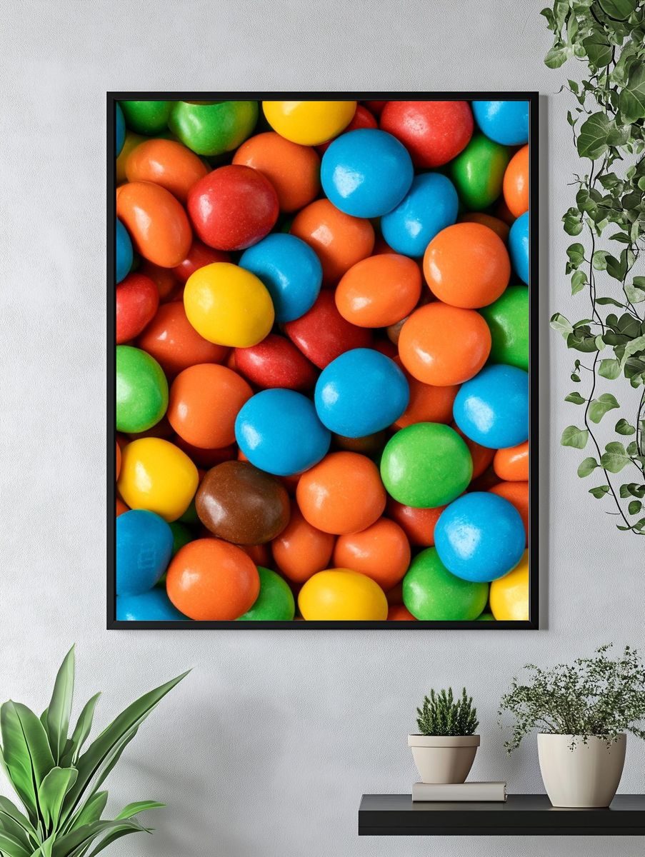 Colorful Candy Coated Sweets Poster. — room view 4