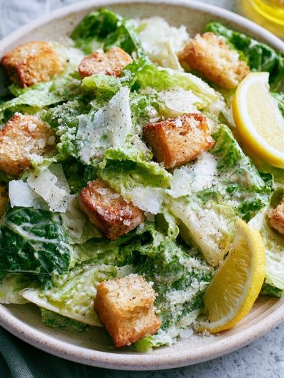 Caesar Salad Food Photography Poster.