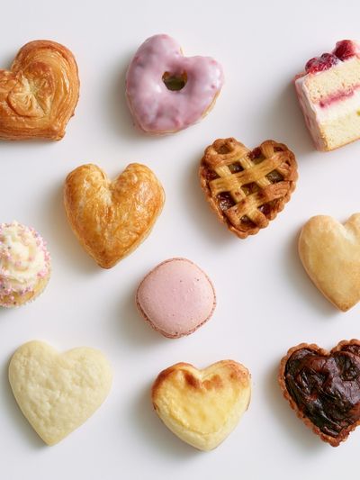 Sweet Pastry Hearts Food-Drink Poster.