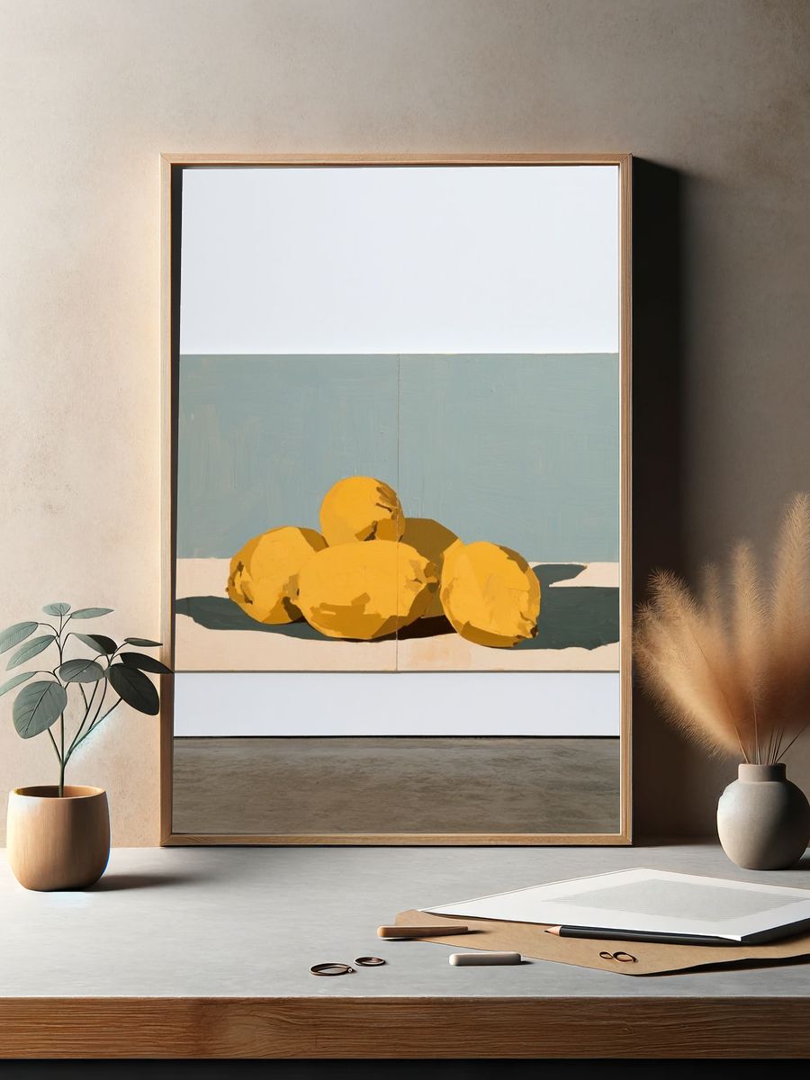 Lemons Still Life Poster. — room view 2