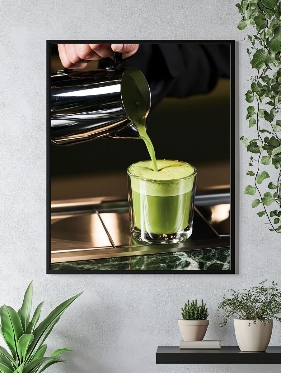 Matcha Pour Food-Drink Poster. — room view 4