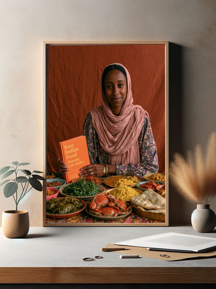 Indian Food Portrait Poster. — room view 2
