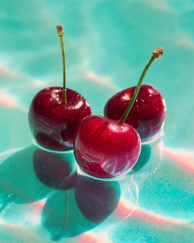 Glazed Cherries Photography Poster.