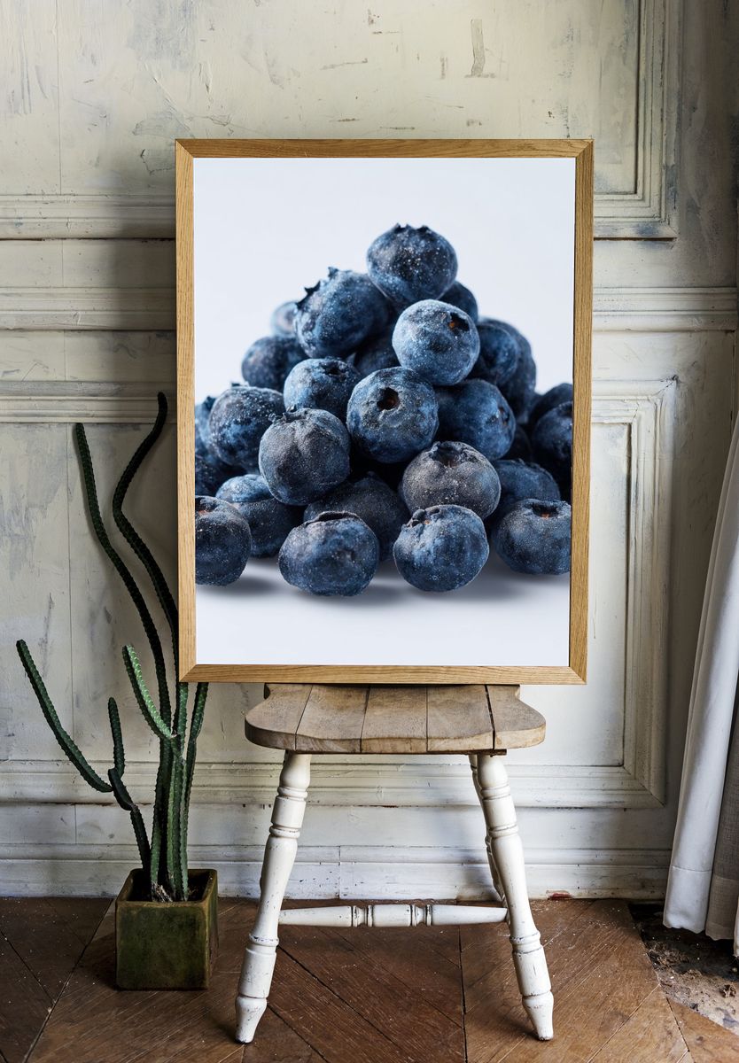 Blueberries Still Life Poster. room preview