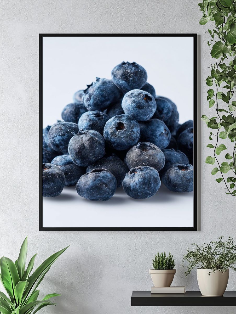Blueberries Still Life Poster. — room view 4